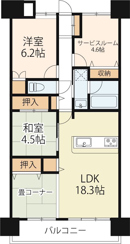 シャリエ草津大路 間取り図