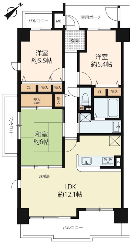 リヴラン大津・石山 間取り図