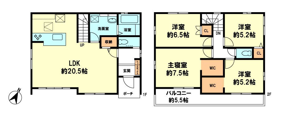 近江八幡市中村町　１期　１号地 間取り図