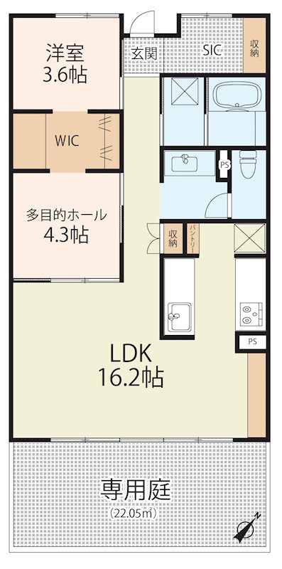 ベルヴィ南草津弐番館  間取り図