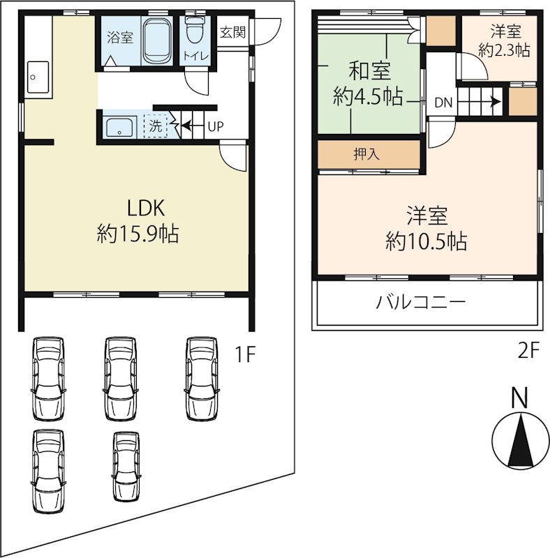 野洲市行畑2丁目 間取り図