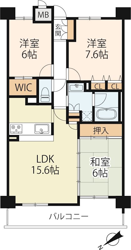 エスリード栗東第２ 間取り図