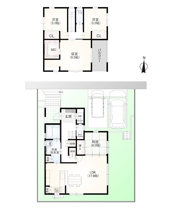 大津市里６丁目　新築 間取り図