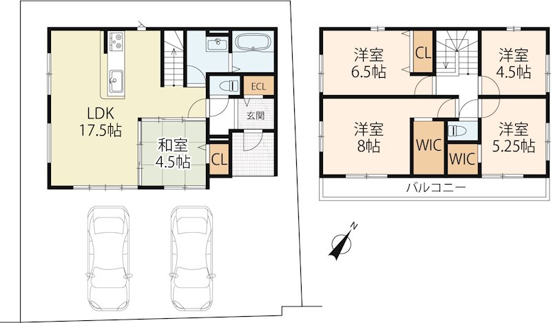 栗東市小平井3丁目<1号地>  間取り図