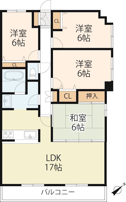 グレーシィ栗東デュオ  間取り図