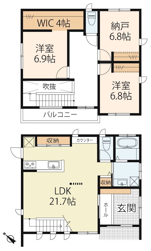 彦根市大堀町 間取り図