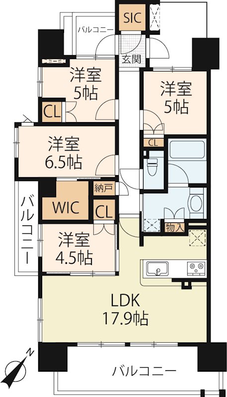 プラウド草津 間取り図