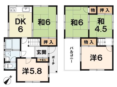 近江八幡市上田町  間取り図