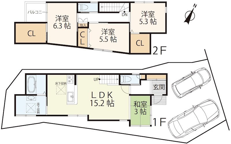 大津市月輪２丁目 間取り図