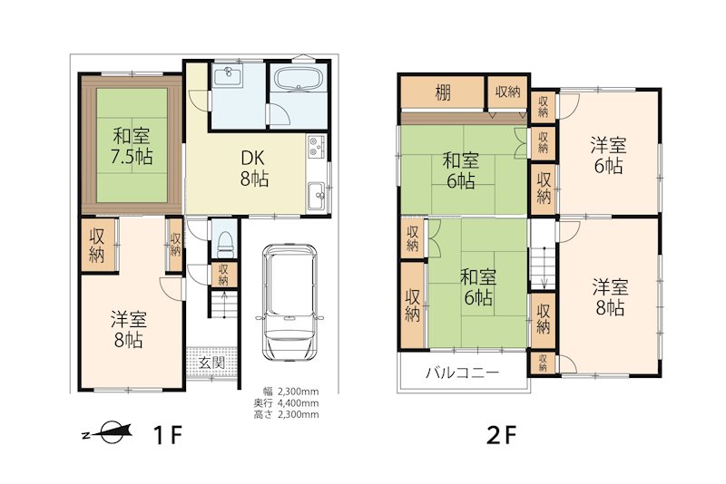 京都市右京区花園円成寺町 間取り図