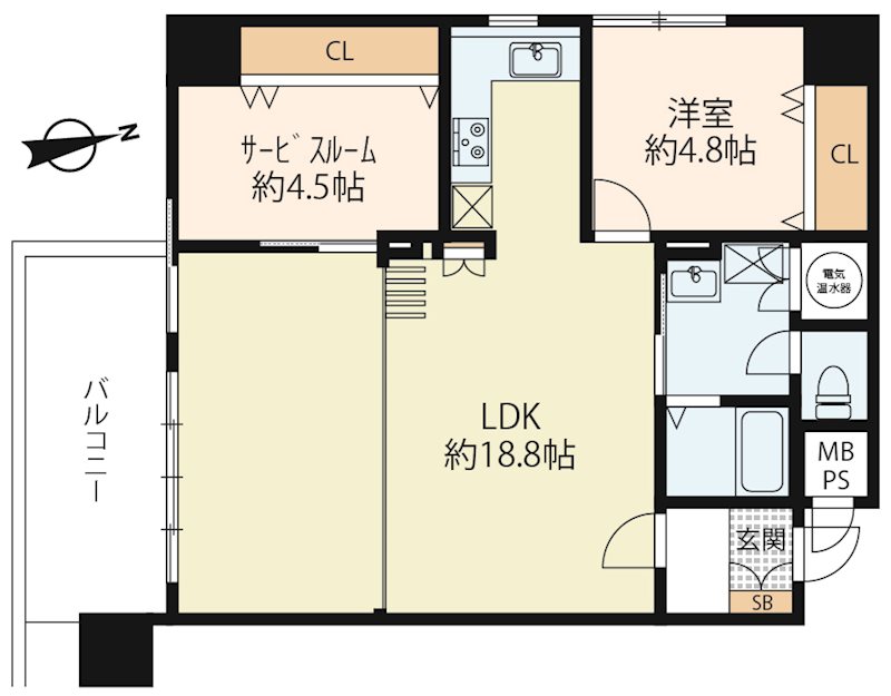 ハイトピア京町 901号室 間取り図