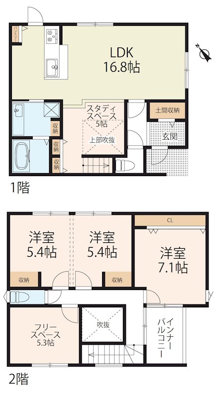 草津市西矢倉2丁目　【3号地】 間取り図