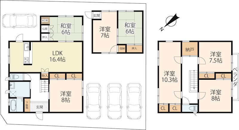 守山市播磨田町 間取り図