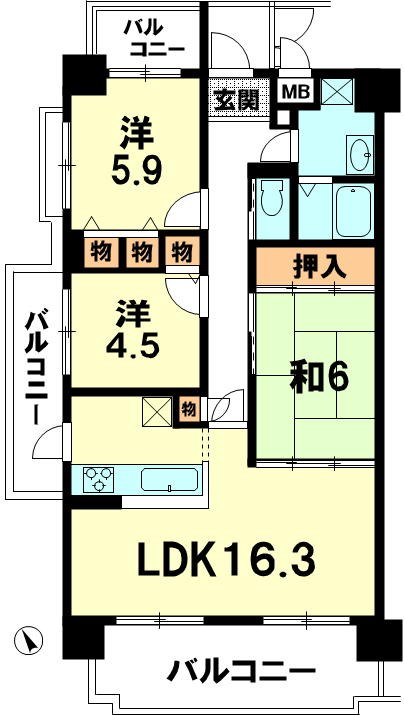 パサージュ彦根 間取り図