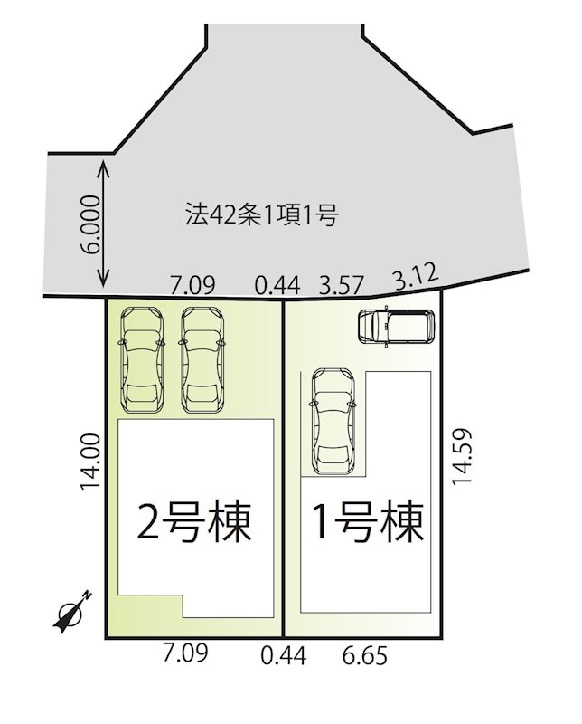 草津市新浜町　【1号棟】 間取り図