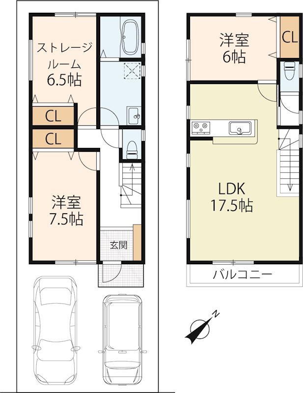 草津市野村5丁目【1号地】 間取り図