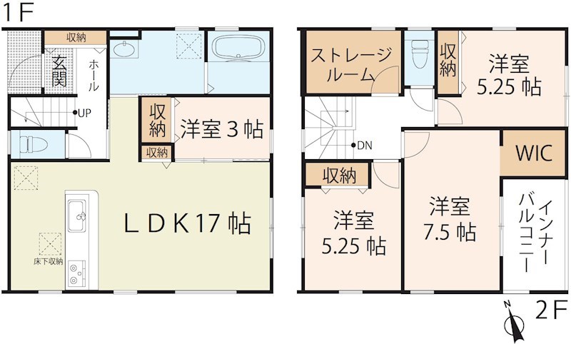 大津市大江４丁目〔2期1号棟〕 間取り図