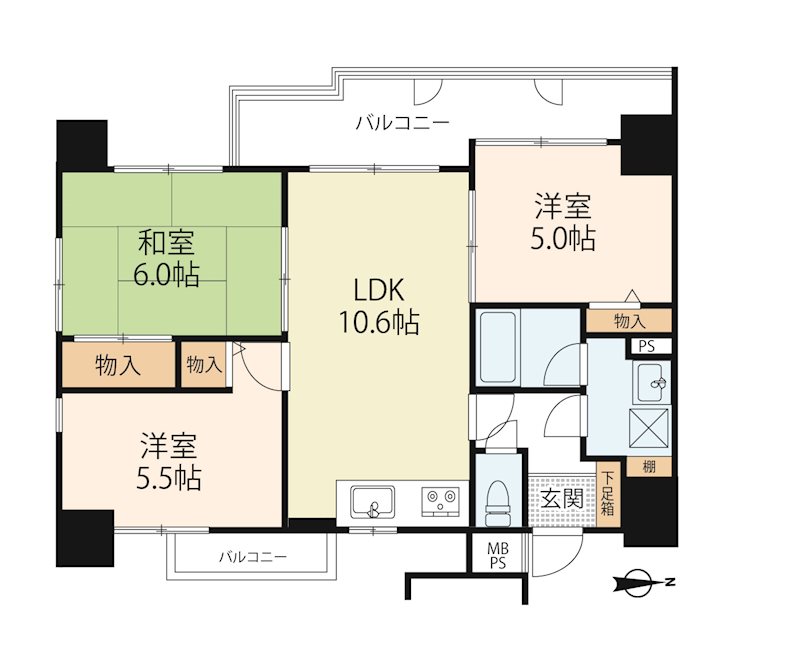 藤和シティコープ四条西洞院Ⅱ 間取り図