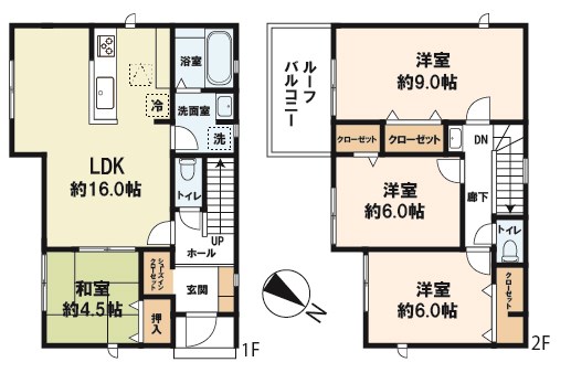 近江八幡市中小森町　２４-１期　１号地 間取り図