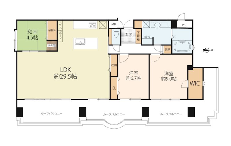 フォルム二条城東 503号室 間取り図