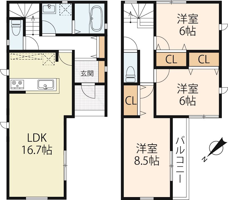 草津市平井5丁目【1号地】 間取り図