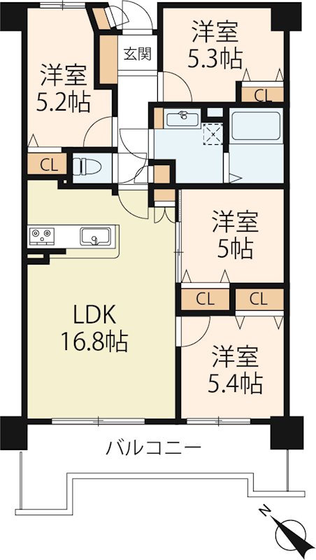 フォルクローレ草津東  間取り図