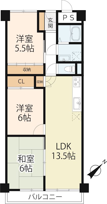 シャルマンコーポ草津  1111号室 間取り図