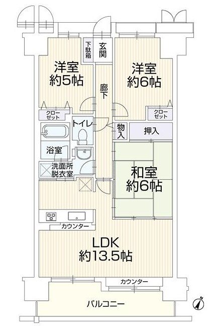 レックスフェスタ野洲 間取り図