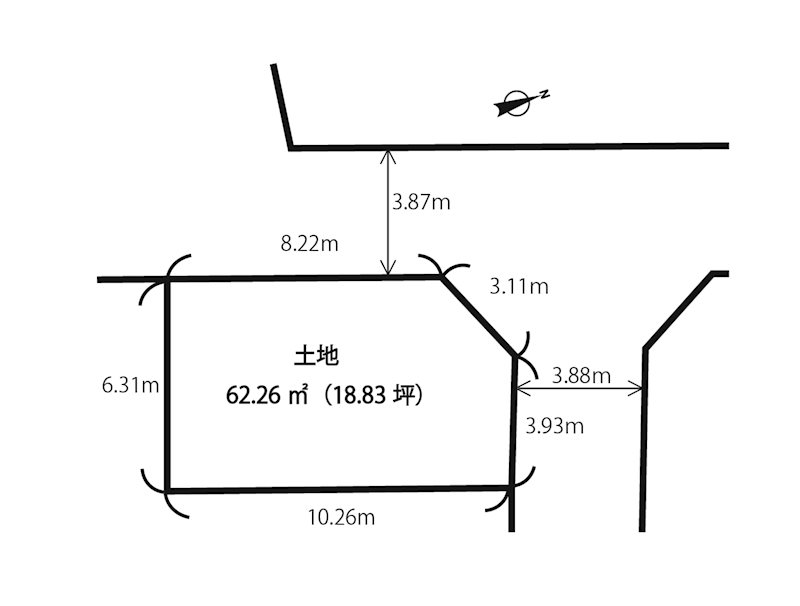 京都市山科区御陵血洗町 間取り図