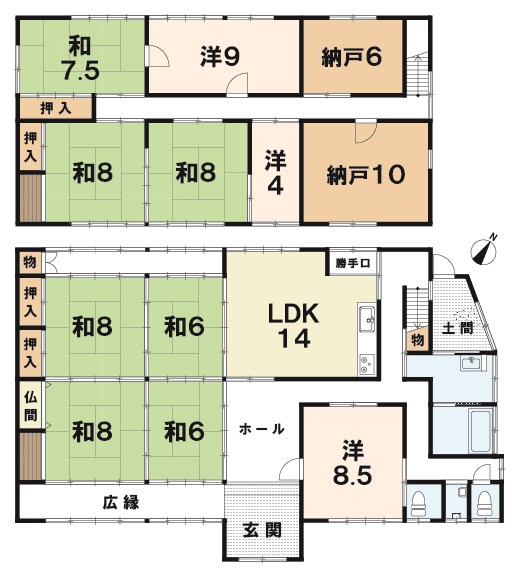 東近江市妙法寺町 間取り図