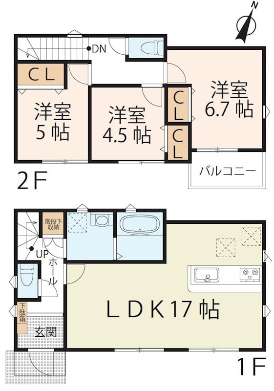 大津市大江３丁目【2号棟】  間取り図