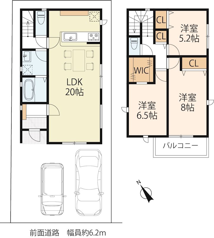 守山市吉身5丁目23-1期<1号地> 間取り図