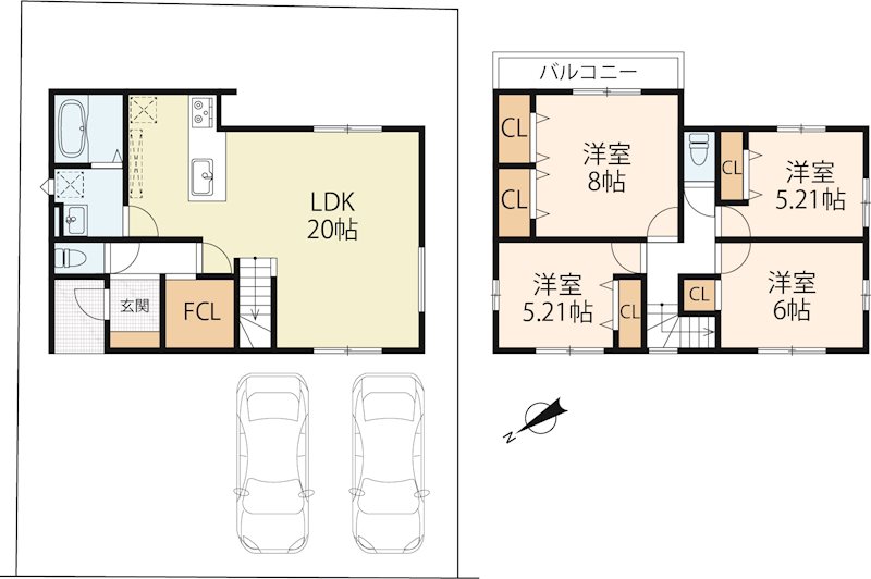 栗東市綣9丁目 間取り図