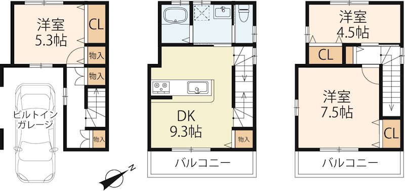 守山市守山3丁目 間取り図