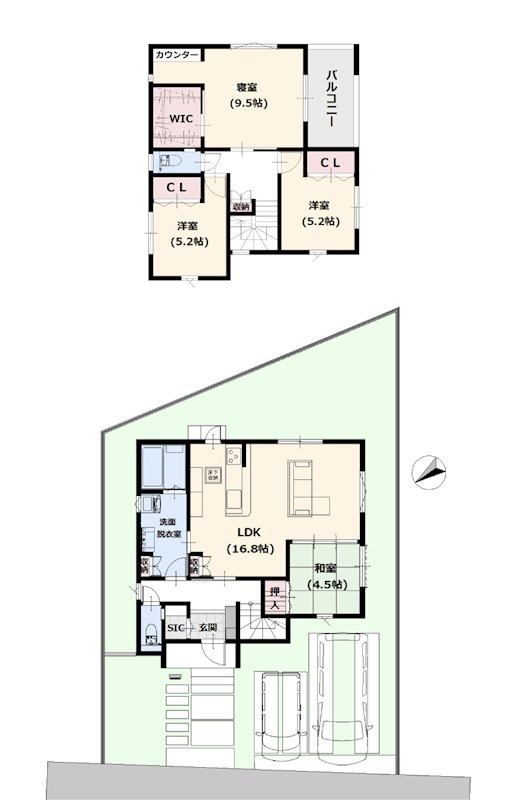 野洲市永原 間取り図