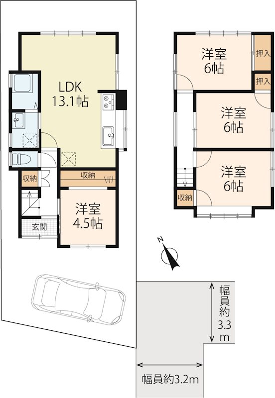 草津市平井３丁目 間取り図