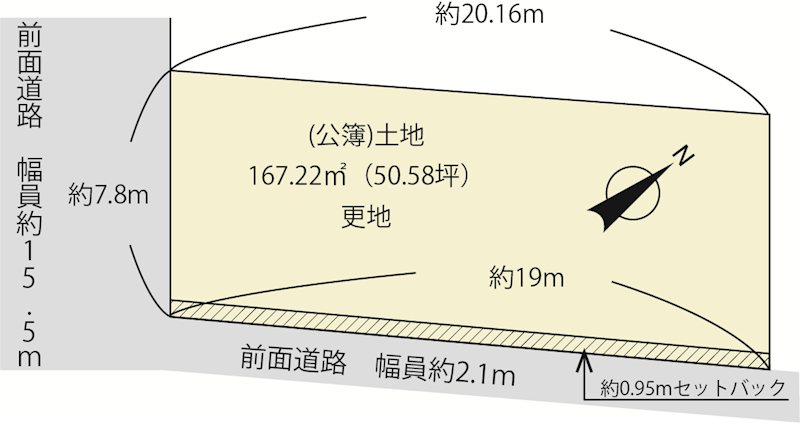 草津市野村2丁目 間取図・土地図