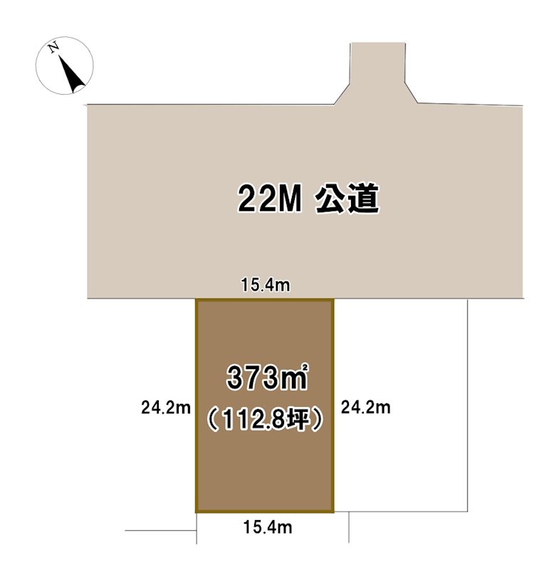 【売地】　石岡市旭台 112坪  間取図・土地図