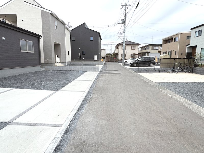 【平屋】　石岡市府中第1　3号棟 現地写真（駐車場）