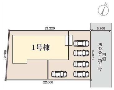 【平屋物件】　第2石岡市下林 区画図