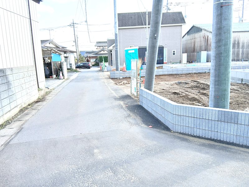 【全2棟】　笠間市鯉淵第9　1号棟 現地写真（前面道路含む現地写真）
