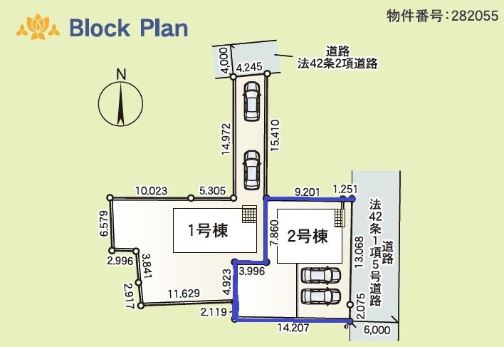 【全2棟】　石岡市若松第8　2号棟  間取図・土地図