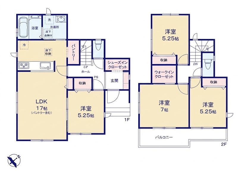 【限定1棟】ハートフルタウン石岡市石岡新築住宅 間取図・土地図