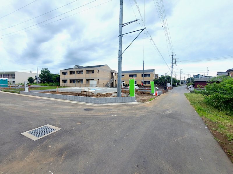 【全3棟】小美玉市羽鳥第13　1号棟 現地写真（前面道路含む現地写真）