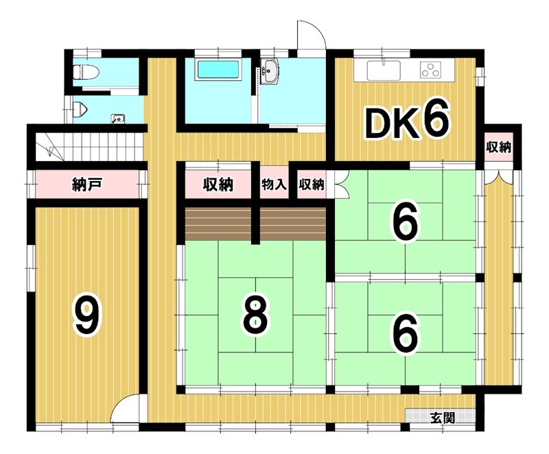 石岡市石岡中古住宅 間取図・土地図
