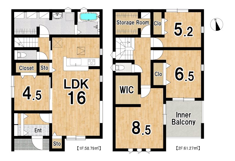 【限定1棟】 石岡市貝地1期 間取図・土地図