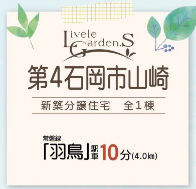【限定1棟】　第4石岡市山崎 間取図・土地図