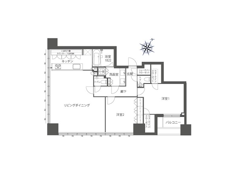 東京都港区高輪１丁目 間取図・土地図