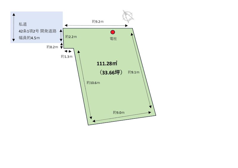 東京都狛江市東野川２丁目 間取図・土地図