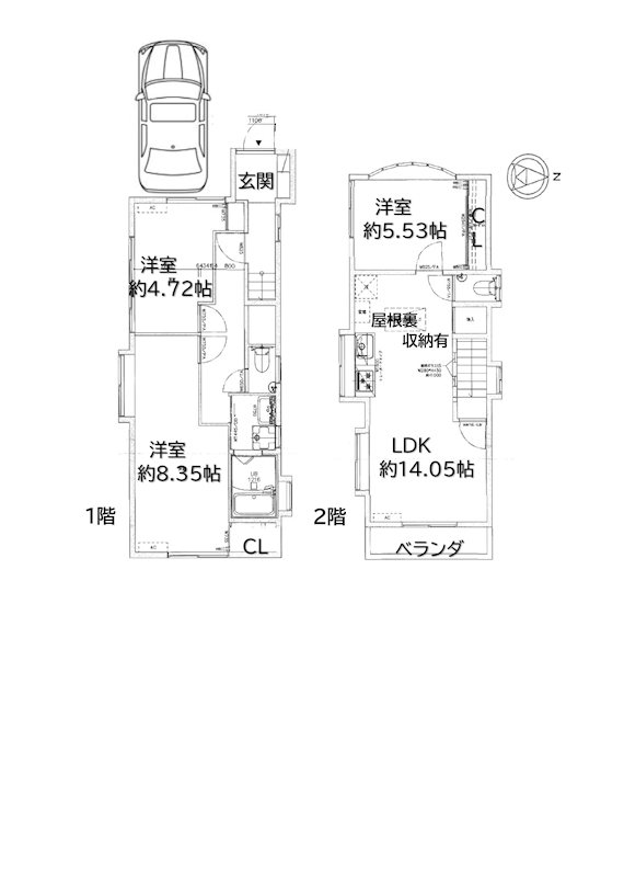 東京都江戸川区南小岩３丁目 間取図・土地図